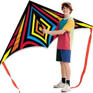 Delta Kite for Kids & Adults Easy-to-Fly Beginner Kite for Ages 4-8 Years Includes Handle & String Perfect for Outdoor Fun