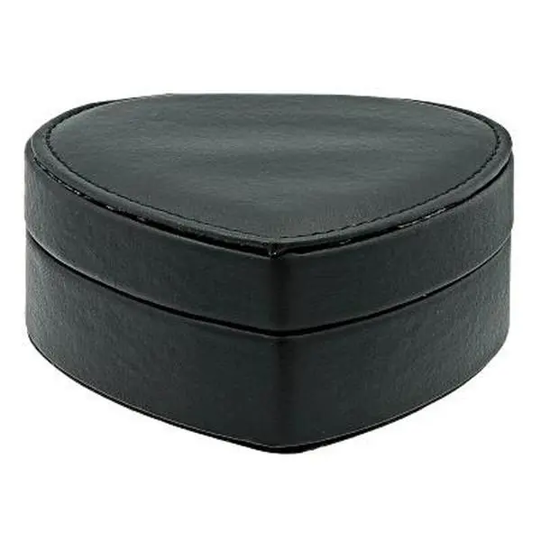 JTV Black Faux Leather Heart Shaped Jewelry Box JTV Black Faux Leather Heart Shaped Jewelry Box