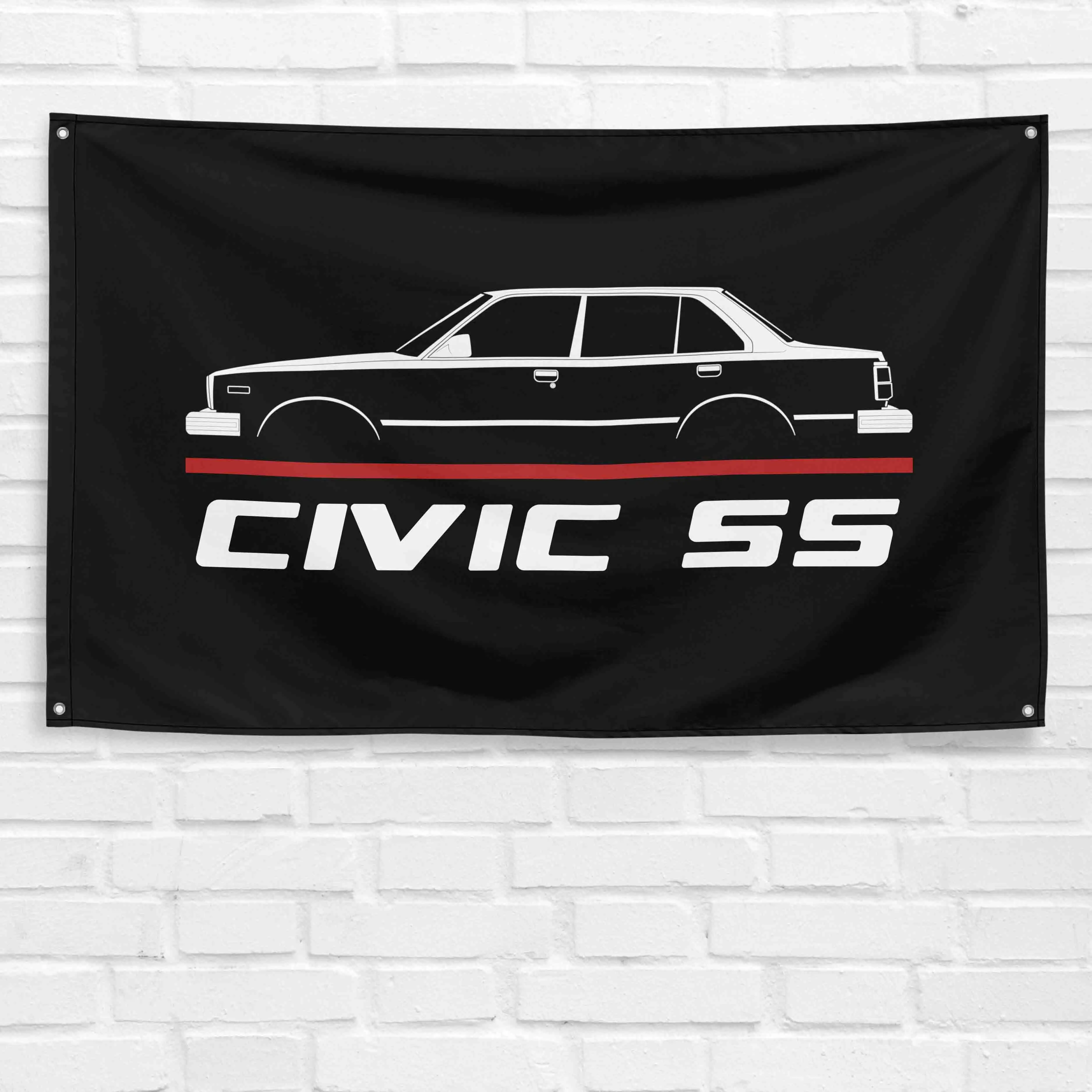 Civic SS 1980-1983 3x5 ft Hanging Banner, Lightweight Garage Wall Decoration, Room Decorations for Birthday Gifts