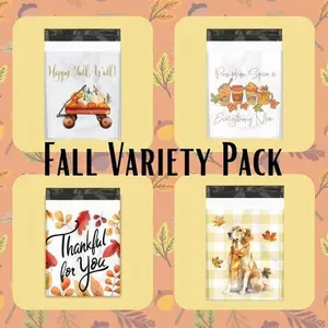 10x13 Fall Sample Pack Designer Poly Mailers Shipping Envelopes Premium Printed Bags