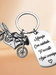 Hot Selling Employee Thank You Gift Keychain, Stainless Steel Motorcycle Accessory, Perfect for Christmas, Halloween, Birthday, Travel