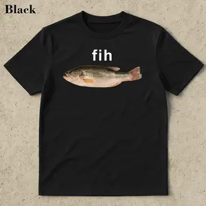 Fih Fish Meme Shirt - Stupid Meme Shirt, Funny Meme Shirt, Brain Rot Shirt, Inappropriate Funny Gag Gift, Gen Z Meme Tees, Dumbest Shirt
