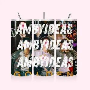 JK Music 20oz Tumbler with Straw - Generous Capacity for Cold Drinks & On-The-Go Hydration