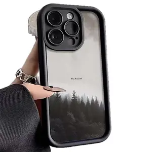 Western Style Aesthetic Enchanted Misty Forest Phone Case Fits iPhone17Pro 16 15Promax 14Pro CrossBorder Nature Themed Viral Design