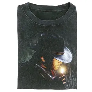 Arthur Morgan Smoking Scene Red Dead Redemption 2 T-Shirt, Vintage Western Gamer Tee