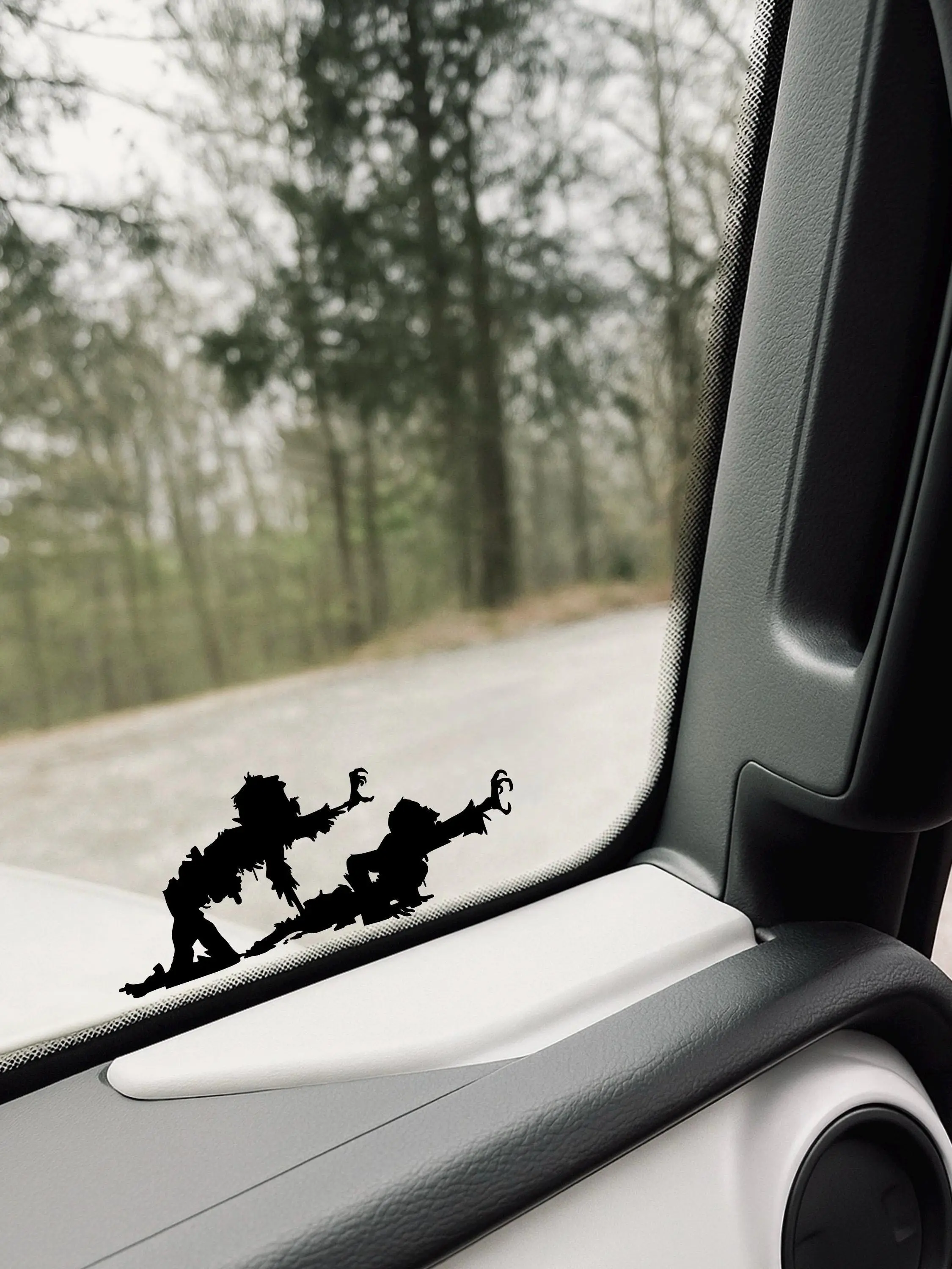 Crawling Zombie Easter Egg Decal: Spooky Halloween Horror Vinyl Sticker