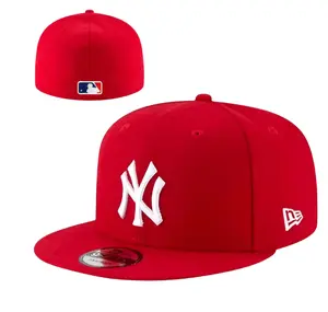 New Era Team Logo Baseball Cap – MLB Flat Brim Snapback Hat for Men Women, LA Dodgers Yankees Cardinals Pirates Braves Streetwear Fashion Adjustable Casual Sport Cap