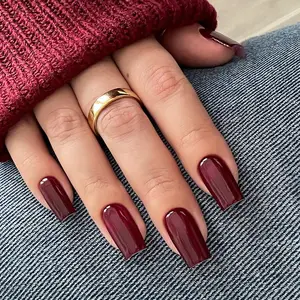 24 Royal Ruby Acrylic Nail Tips, High-Quality Artificial Nails for Salon Quality at Home Use, Nail Art Diy, Perfect for Manicures & Pedicures