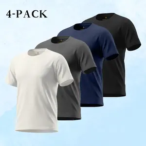 Men’s Summer 4-Pack Breathable T-Shirts — Cool, breathable fabric; durable stitching; perfect for outdoor activities
