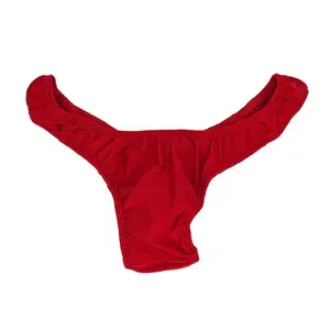 Red Satin Thong Gaff Panty for Crossdressers Transgender Women Plus Size 1X-4X Silky Soft Seamless Fit Statement Panties