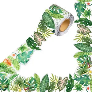 50ft Greenery Bulletin Board Border Decorations - Boho Die-Cut Green Classroom Border Trim Greenery Plant Tropical Leaves Bulletin Board Trim for Tropical Jungle Classroom Home Office Decor