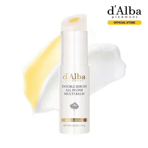 [OFFICIAL d'Alba] White Truffle Double Serum All-in-one Multi Balm - Vegan Skincare with Vitamin C and Vegan Collagen, 3-in-1 Anti Wrinkle