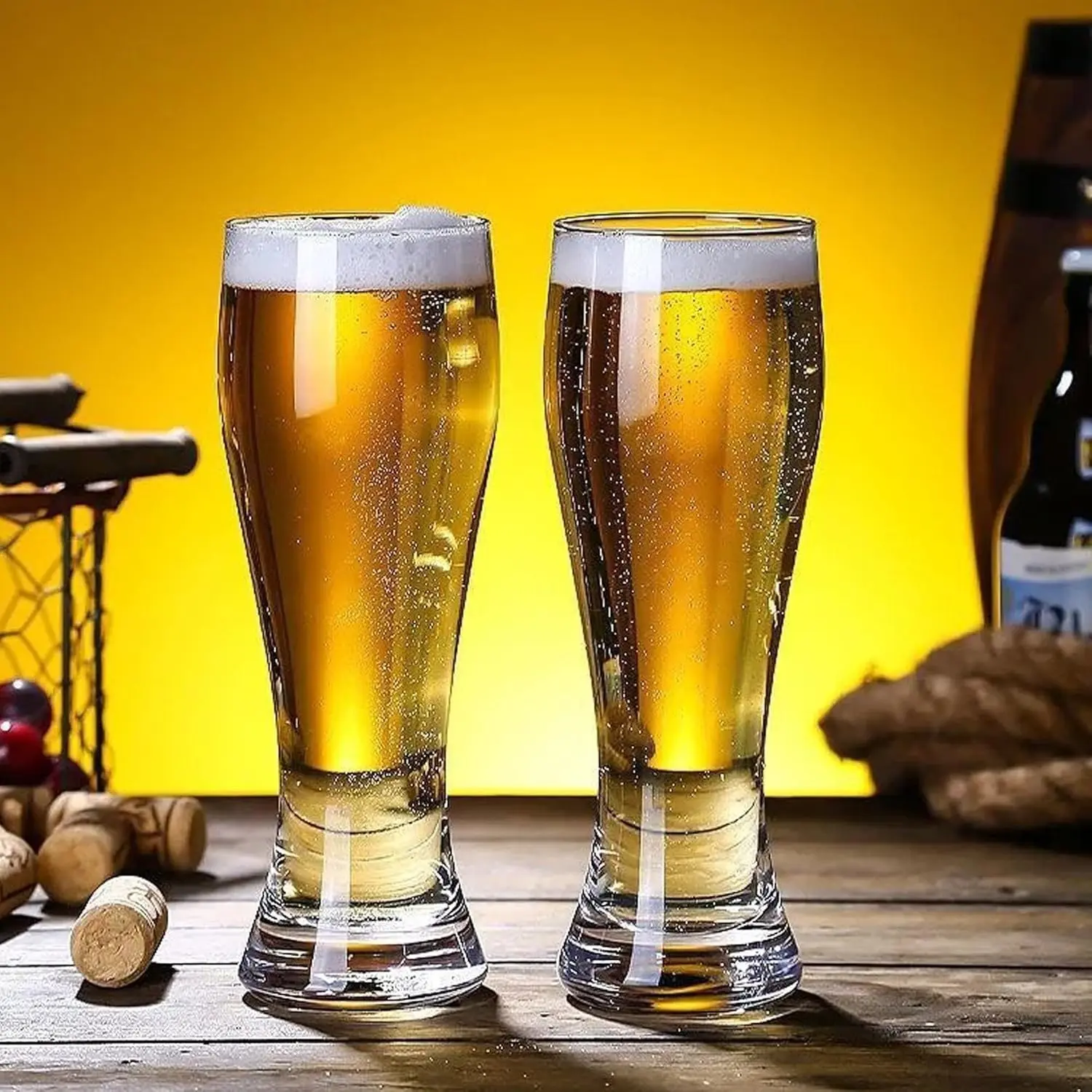2/4/6Pcs - Vintage Beer Glasses, Drinking Glasses Set, Glass Beverage Cups, Glass Drinking Glasses Sets - Reusable, Durable, Multifunctional Tasting Cups for Cocktails, Beer, Juice, Water - Wedding, Party, Christmas Glassware, Drinkware