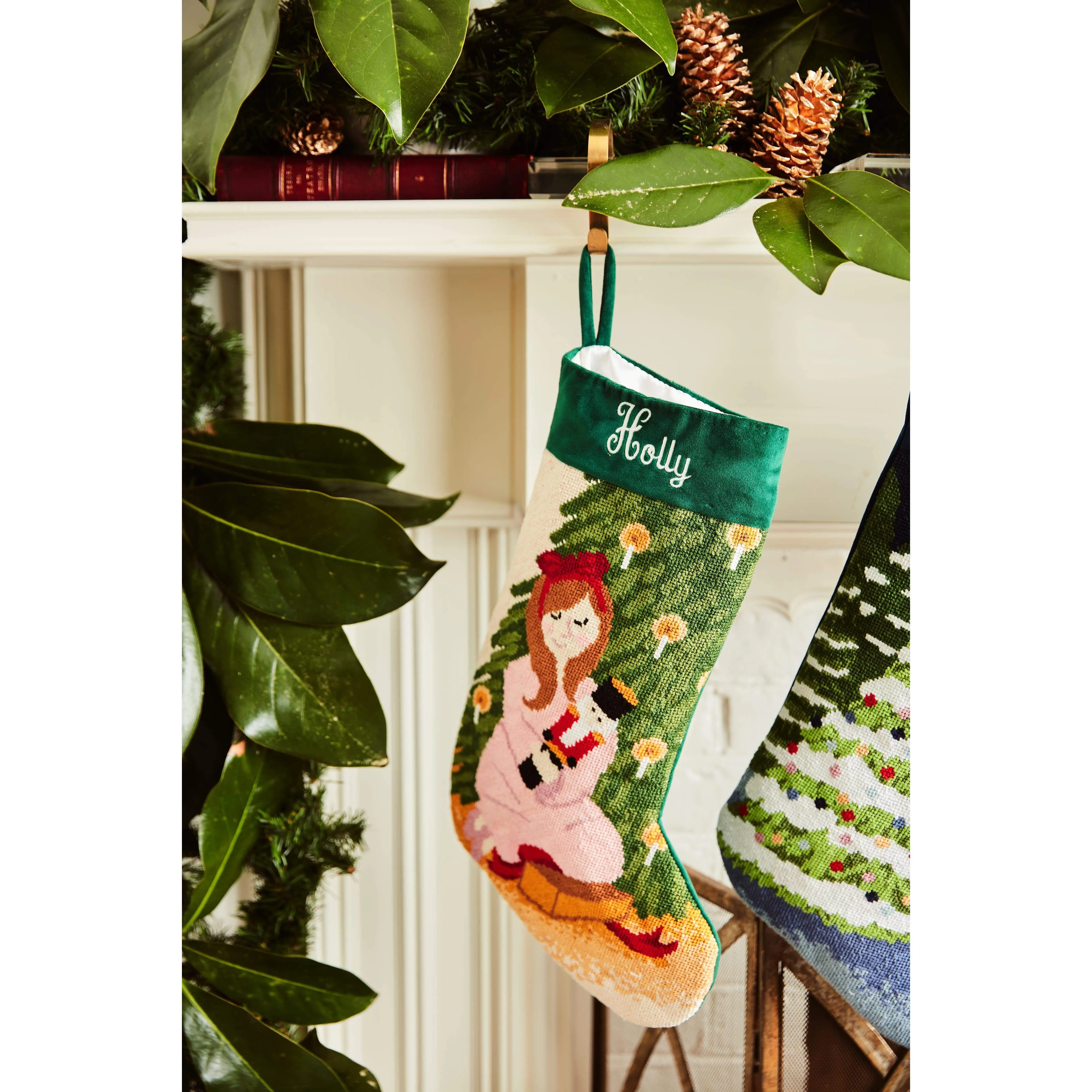 PREORDER FOR 2026: Clara Full Size Needlepoint Christmas Stocking