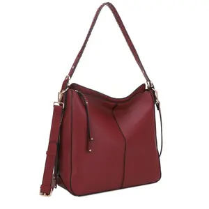 Tyla Vegan Leather Hobo Bag with Adjustable Crossbody Strap