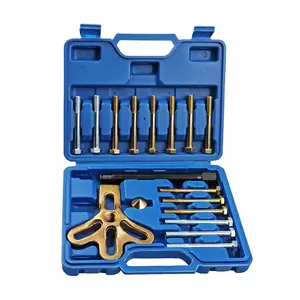 Premium Carbon Steel Harmonic Balancer Steering Wheel Puller Kit Multi-use Flywheel Crankshaft Pulley Set with Blow Molded Storage Case