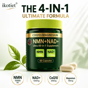 IKOTIET NMN + NAD+ with CoQ10 & Magnesium – Advanced 4-in-1 Daily Wellness Supplement – Supports Cellular Energy, Healthy Aging & Active Lifestyle – 60-120 Edible Dietary Capsules + Free Trial Pack