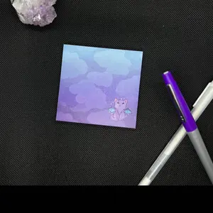 Spooky Kitty Sticky Note|Cat Stationery, Cat Sticky Note, Grid Sticky Note, Kawaii Sticky Note, Post it Memo Pad, Witchy Office Supplies