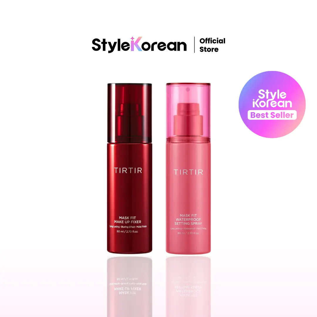 [TIRTIR] Mask Fit Waterproof Setting Spray 80ml, Mask Fit Make Up Fixer 80ml - 24 Hour Long Lasting Fix, makeup fixer, Sweatproof Water Resistant Makeup Finisher, Semi Matte Finish for Oily Skin, 24H Lightweight Non-Greasy Makeup Setting Spray