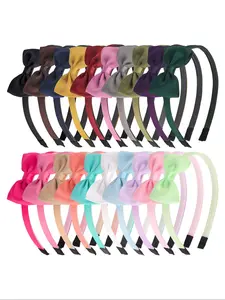 Solid Color Bowknot Design Hair Hoop, Hair Bows Headbands, Cute Hair Accessories for Women & Girls, Minimalist Headwear Suitable for Thick Hair