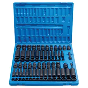 212 MAIN GRY-1281 0.37 in. Drive 81-Piece Complete Mechanics Tool Set, Home Maintenance Kit with SAE Wrench Set & Tool Accessories for Home Improvement, Universal Joint
