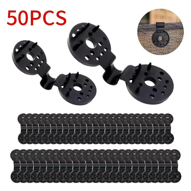 50Pcs Webbing Strap Fastener Clips, Plastic Reversible Sofa Mat Fixing Clips, Outdoor Furniture Cushion Anti-Slip Fixing Buckles