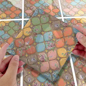 Self-Adhesive Removable Vintage Tile Backsplash, Waterproof and Oil-Resistant for DIY Kitchen & Bathroom, 5.9x11.8 Inch Wall Decor