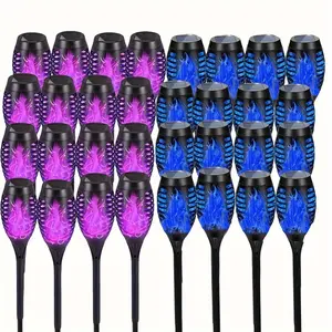 Solar Outdoor Lights |   Solar Torch Lights with Flashing Flames 8pcs 6pcs 4pcs for Garden Decoration |   Solar Garden Lights |   Ambient Decoration Solar Outdoor Lights |   LED Flame Flashlights for Outdoor Patio Pathway Courtyard Decoration