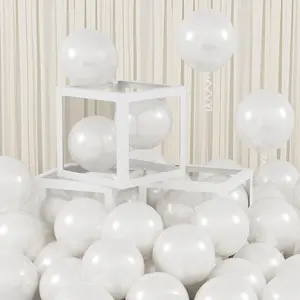 100Pcs 5-Inch Pearl White Mini Balloons Latex Kit Wedding Baby Shower Birthday Party Decor