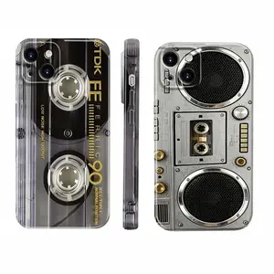 Retro Boombox Cassette Player Pattern Phone Case, Fully Protected and Shockproof For iPhone 17Pro Max Air 16 15Plus 14 13 12 11 Cool Vintage. Anti-fall Hard Casing.Perfect Gift for Friend and Family anti-fall mobile phone case