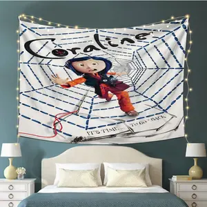Coraline-1 Tapestry Banner for Home Decor, Wall Hanging Tapestry, Versatile Wall Decoration for Dorm Rooms, Living Rooms & Parties, Ideal for Family Celebrations and Surprises