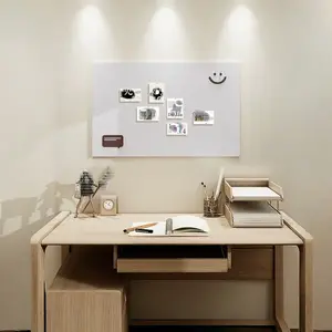 Modern Fabric Frame Wall-Mounted Cork Board Photo Display, Detachable Bulletin Board for Home Office Decor, DIY Memo Board with Message Board