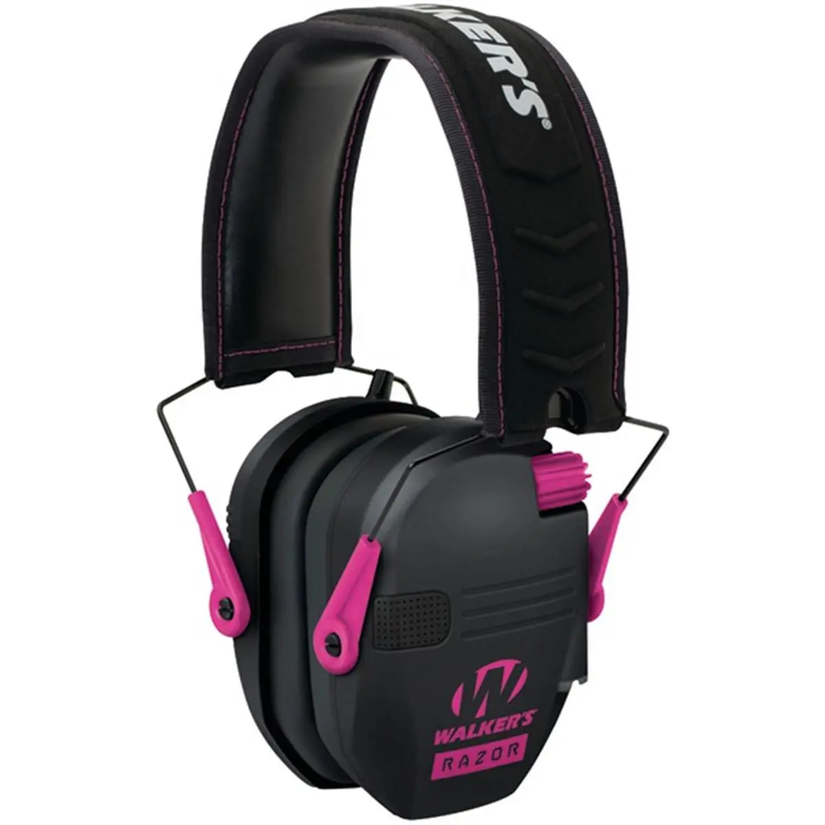 212 MAIN Razor Series Electronic Hearing Protection Ear Protectors - Slim Profile, Foldable, Omnidirectional for Shooters, Pink