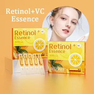 10pcs Retinol + VC Ampoule Essence, high - concentration formula, anti - wrinkle & brightening, precise skin repair, portable single - use