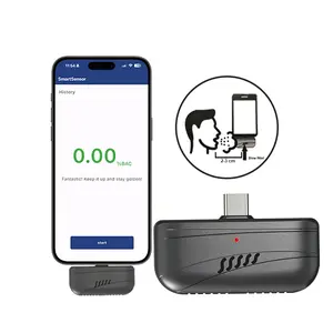 Ultra-Portable Personal Non-contact Alcohol Detector, Type-C Plug & Wireless Design, with Smartphone APP Display, Ideal for Travel, Parties and Daily Use