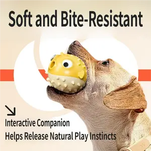 Dog Treat Dispensing Ball, Interactive Dog Puzzle Toy For Slow Feeding & Play, Durable Rubber Dog Chew Toy With Random Bounce, Pet Enrichment Ball For Indoor Outdoor Fetch, Suitable For Small Medium Large Dogs