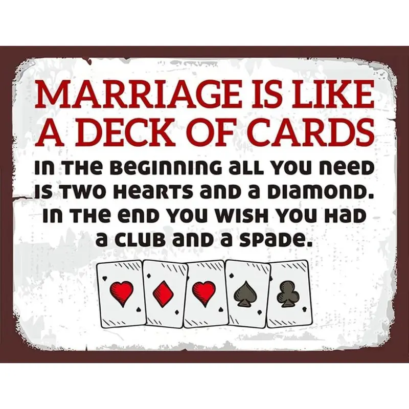 Aluminum Advertising Wall Plaque 12 x 8 Inches for Home Bar Office Bedroom Decor Retro Wedding Anniversary Quote Gift