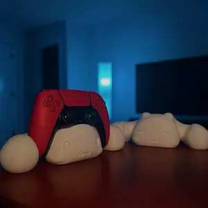 Kawaii Cloud Buddy Controller Stand - PLA 3D Printed Sleeping Design for Most Standard Controllers - Durable Lightweight Display Stand for Gaming Setup
