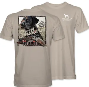 Black Lab Armed And Ready - Field-Ready Retrieving Black Lab T-Shirt, Sand Classic Cotton Tee, Hunting Dog Graphic Shirt