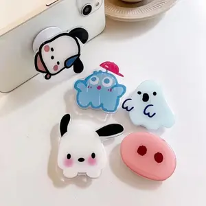 Cute Cartoon Animal Acrylic Phone Grip Collection Kawaii Pastel Phone Holder Accessory MagSafe Compatible Strong Magnetic Attachment Easy Snap On Off Adapter Ring Included