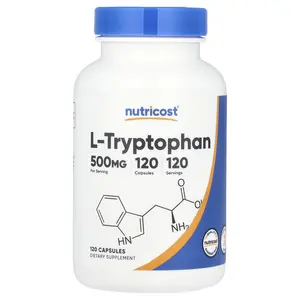 Nutricost L-Tryptophan, 500 mg, 120 Capsules
