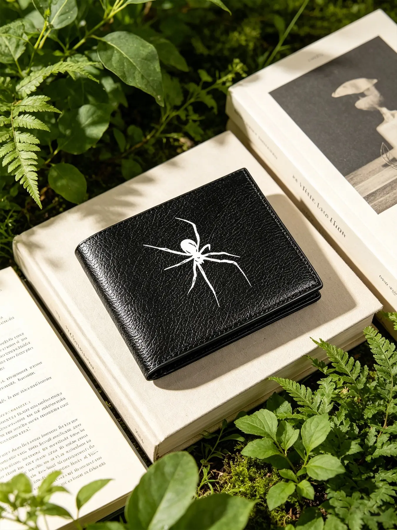 Dark Spider Print High-Quality Men's Wallet, Card Slot, Coin Purse, Credit Card Holder, Exquisite Cardholder, Fashionable Card Holder, Multi-Functional Business Wallet, Perfect Holiday Gift