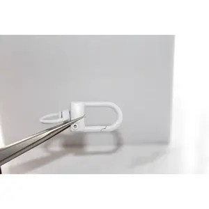 White Oversized Metal Lobster Clasp - Plated