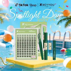 KEYYOU Angle A09 Lash Clusters  Invisible Band Waterproof Long-Lasting Lashes for Natural Voluminous Look Easy Application Ideal for Daily Wear and Special Occasions #Summervibes