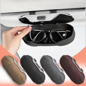 Car Styling Car Glasses Box Portable Car Sunglasses Holder Car Driving Glasses Holder Eyeglass Case Sun Visor Car Lenses Holder