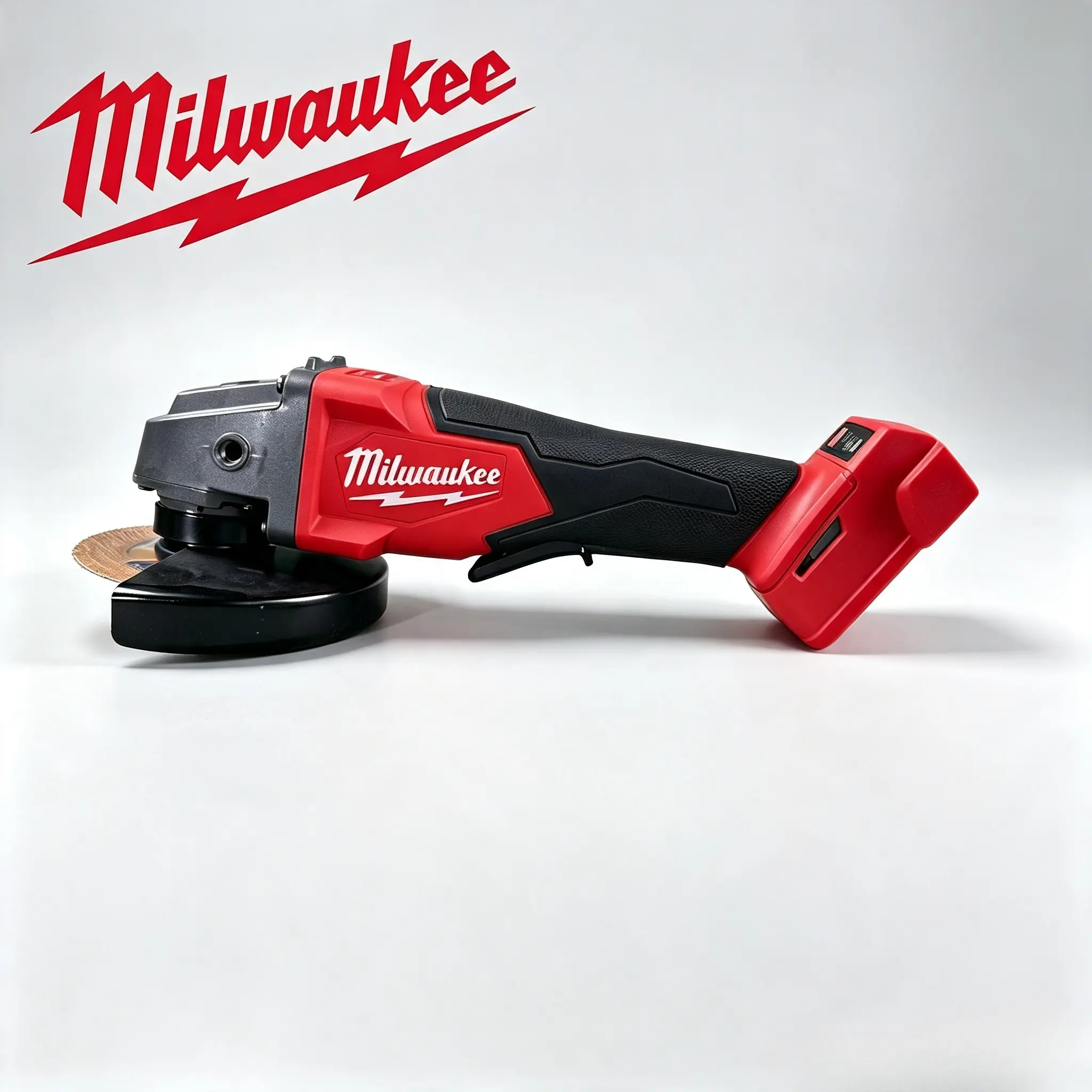 Milwaukee M18 Cordless Angle Grinder 2680‑20 Paired With 2652‑20 Impact Wrench, Supplied With Side Handle, Protective Wheel Guard, Anvil Component, For Metal Cutting, Surface Polishing, Bolt Tightening, Auto Service, Contractor Jobsite And Household Repai