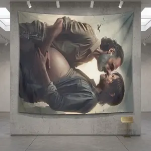 Funny Apocalypse Tapestry Zombie Horde & Pregnant Character Design, Polyester Wall Art for Horror Room Living Room Dorm, Must-Have Decor