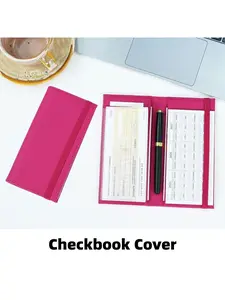 New High-Quality Faux Leather Personal Checkbook Cover, Portable Ledger Holder, Unisex Checkbook, Durable Blank Check Folder