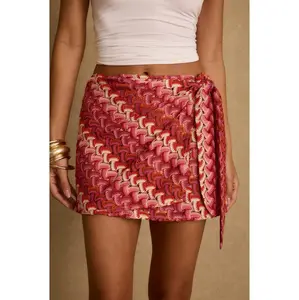 Amaya Crochet Wrap Mini Skirt