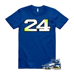 Royal Blue Griffey Max 1 Varsity Matching Shirt, Griffey Max 1 Varsity Shirt, Sneaker Outfit Tee, 100% Cotton, Comfortable Streetwear for Men